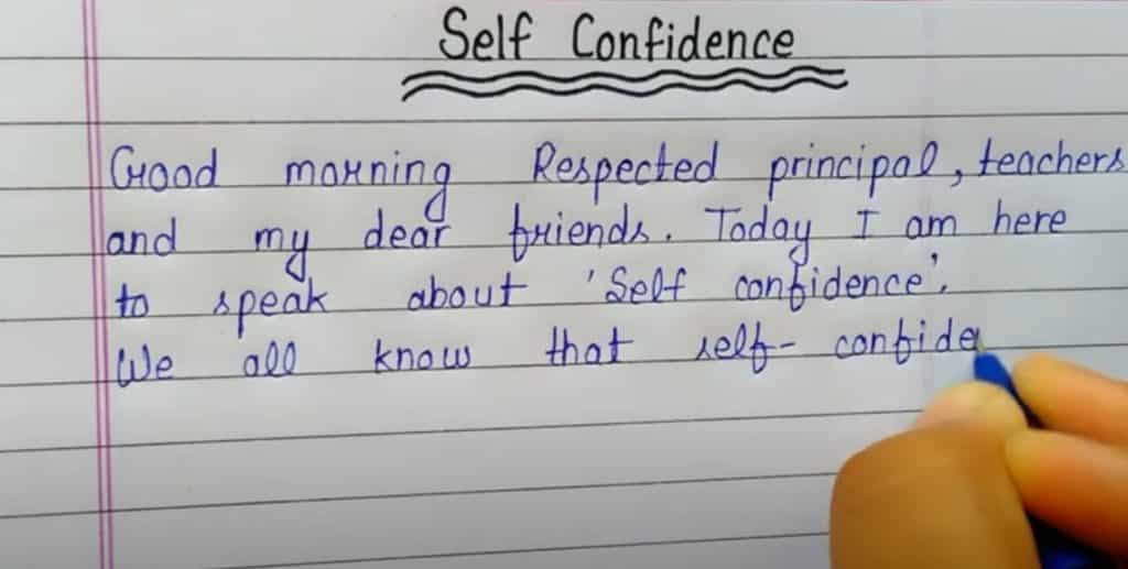 write my speech help on self confidence